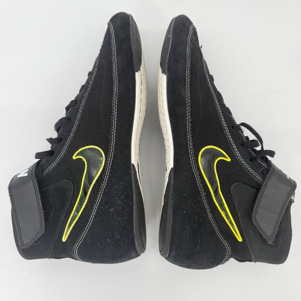 Nike Speedsweep VII Black Neon Yellow Wrestling Shoes Mens 11 Suede 366683-001‎ - Picture 4 of 7